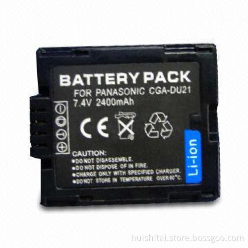2,400mAh Digital Camcorder Battery for Panasonic CGA-DU21, with 7.4V Voltage
